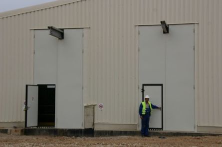 Brocēnu cementa rūpnīca – D45 durvis – Saliekamie vārti